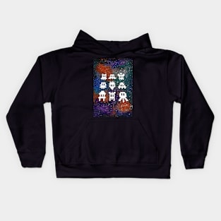 Pixel Invaders Watercolour Kids Hoodie